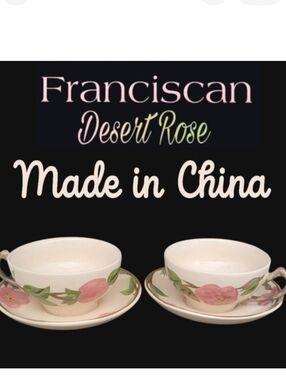 Franciscan Desert Rose teacup & saucer set made in China year 2004-2011